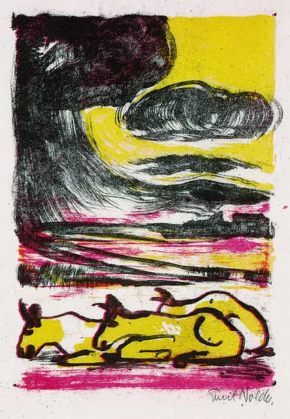Emil Nolde — Landschaft mit Kühen
