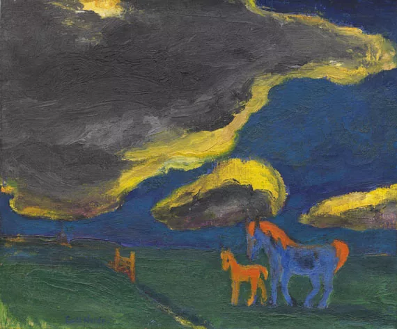 Emil Nolde — Landschaft mit Mutterpferd