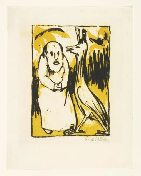 Emil Nolde — Eremit und Vogel