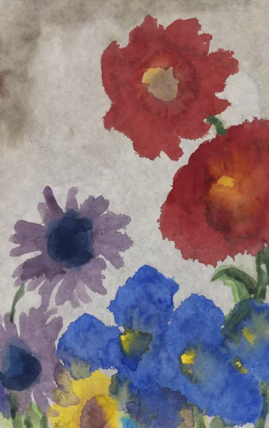 Emil Nolde — Dahlien, Astern und Iris