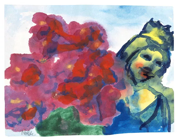 Emil Nolde — Madonna mit roten Blumen