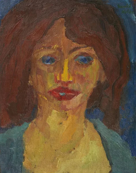 Emil Nolde — Schauspielerin (recto) / Piazza S. Domenico II, Taormina (verso)