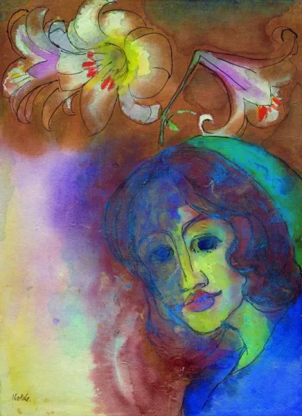 Emil Nolde — Frauenporträt mit Lilie