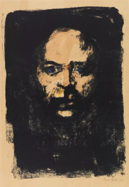 Emil Nolde — Männerkopf (Selbstbildnis)