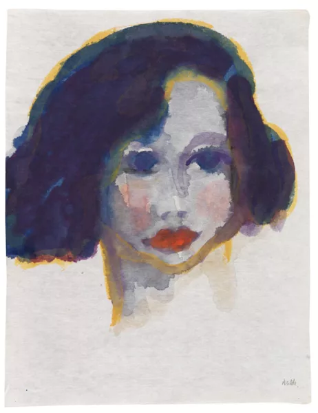 Emil Nolde — Mädchen mit blauem Haar