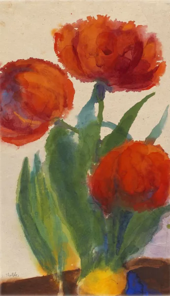 Emil Nolde — Drei rote Tulpen