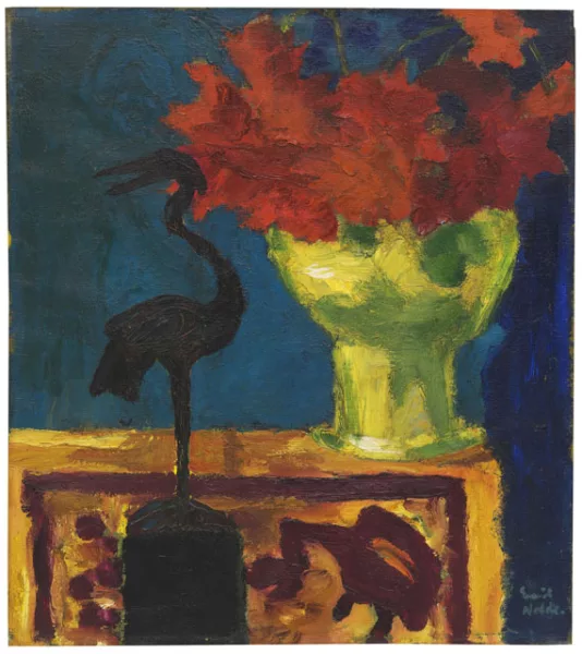 Emil Nolde — Vogel und Georginen