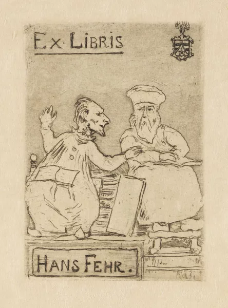 Emil Nolde — Die Gelehrten, Ex Libris Hans Fehr