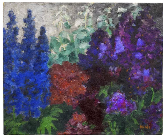 Emil Nolde — Rittersporn und Silberpappeln
