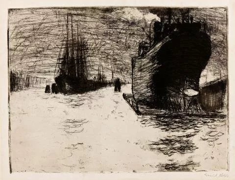 Emil Nolde — Hamburg, Reiherstiegdock