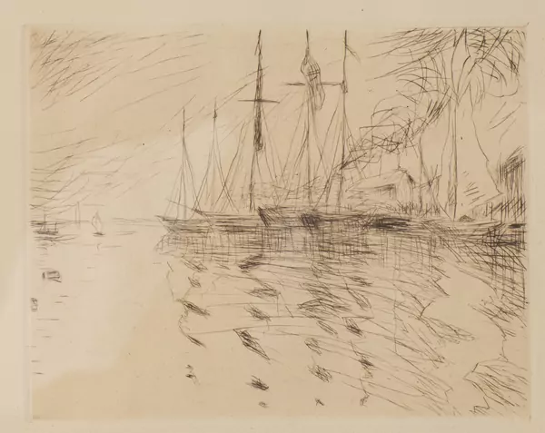 Emil NOLDE (1867-1956), "Schiffe", pointe-sèche — DognyAuction