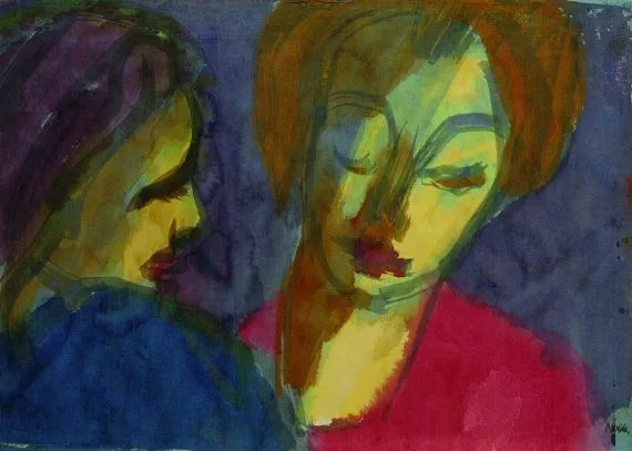 Emil Nolde — Zwei Frauenköpfe