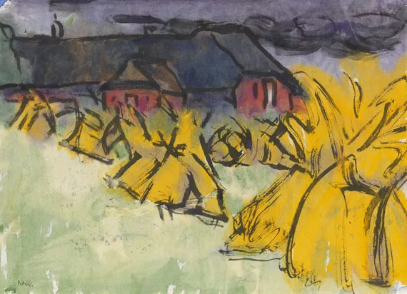 Emil Nolde — Bauernhof mit Korndiemen