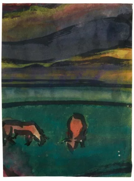 Emil Nolde — Zwei Kühe in der Marsch