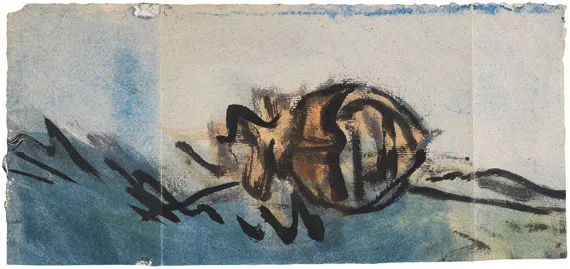 Emil Nolde — E. u. Ada Nolde, 1 Aquarell (1942), dazu eigh. Korrespondenz von A. Nolde u. Schreiben anderer Absender. Zus. 24 Tle. Um 1935-46.