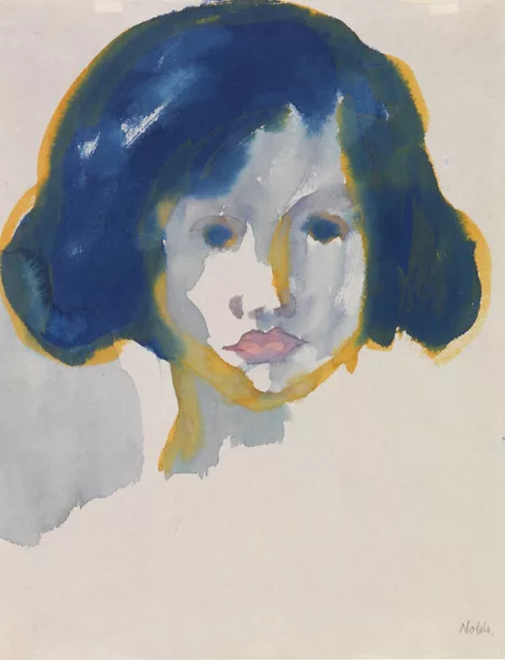 Emil Nolde — Mädchen mit blauem Haar