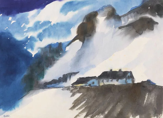 Emil Nolde — Schweizer Berglandschaft im Winter