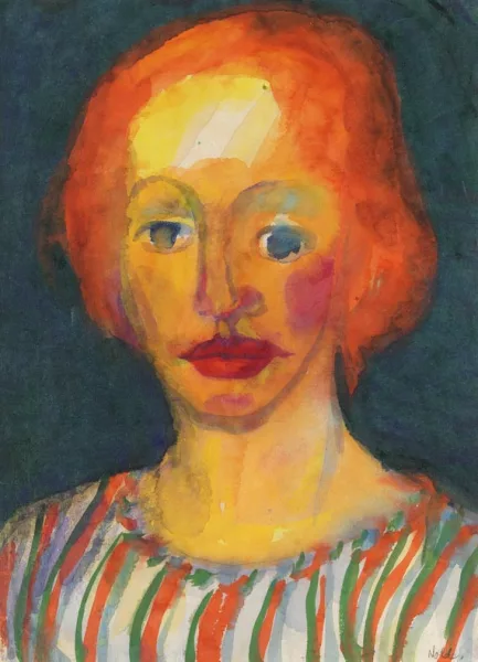 Emil Nolde — Frauenkopf mit rotem Haar