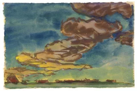 Emil Nolde — Marschlandschaft mit Abendwolken