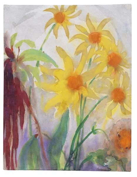 Emil Nolde — Sonnenblumen und Fuchsschwanz