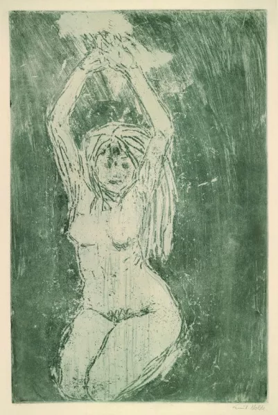 Emil Nolde — Akt mit erhobenen Armen
