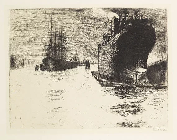 Emil Nolde — Hamburg, Reiherstiegdock