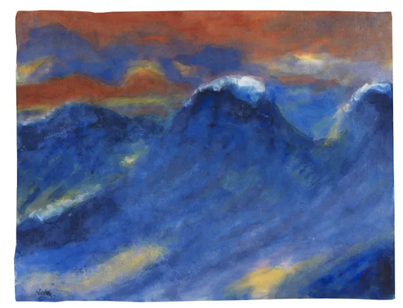 Emil Nolde — Das Meer (Bewegte blaue See mit mächtigen Wogen)