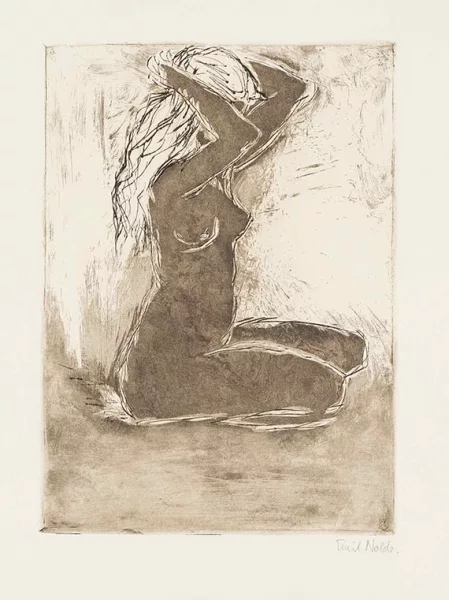 Emil Nolde — Kniendes Mädchen