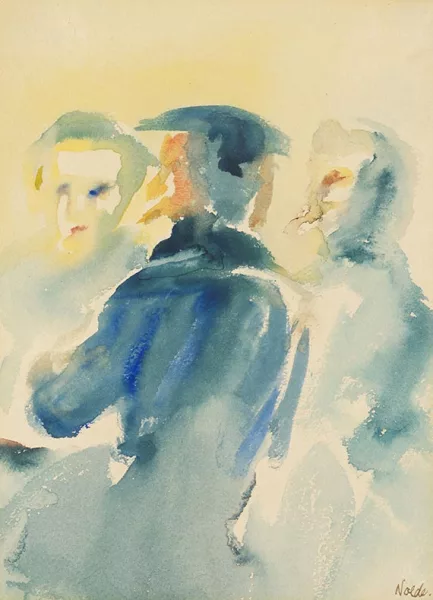 Emil Nolde — Drei Männer an einem Tisch