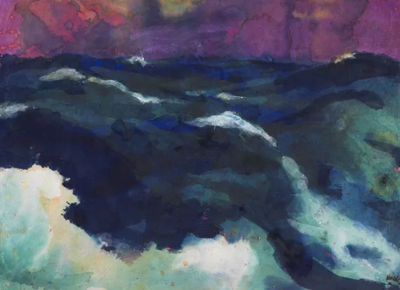 Emil Nolde — Hohe See unter violettem Himmel