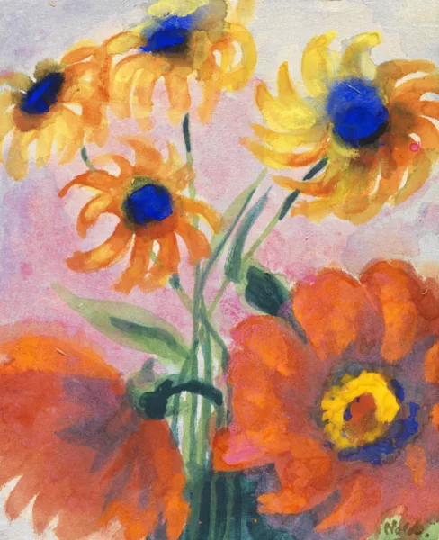 Emil Nolde — Dahlien und Rudbeckien