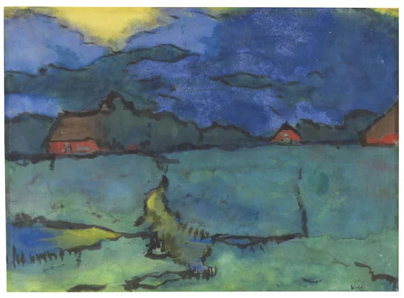 Emil Nolde — Landschaft (Marschlandschaft in der Dämmerung)