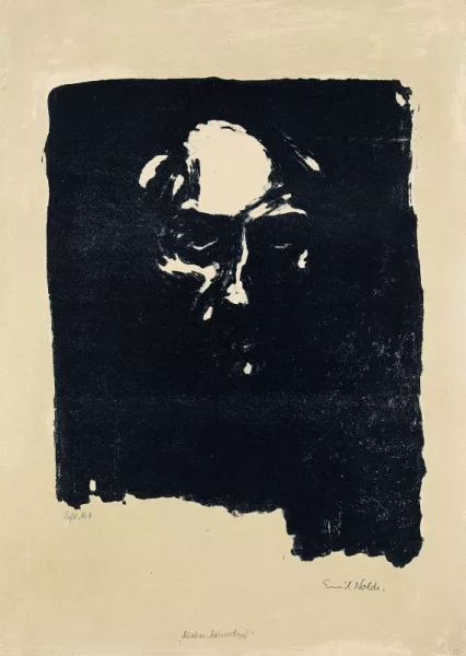 Emil Nolde — Düsterer Männerkopf