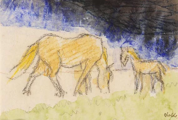 Emil Nolde — Pferd und Füllen