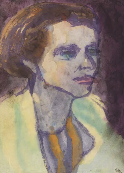 Emil Nolde — Portrait einer brünetten Frau