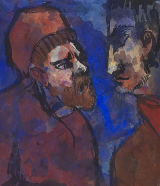 Emil Nolde — Zwei Männer im Profil