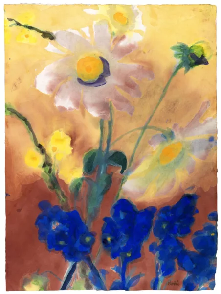 Emil Nolde — Rittersporn und Dahlien