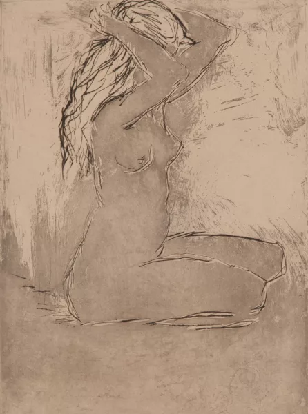 Emil Nolde — Kniendes Mädchen,