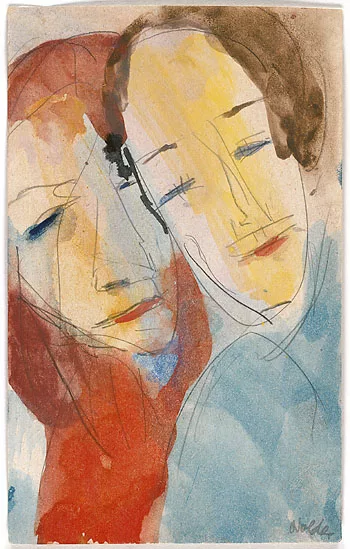 Emil Nolde — Zwei Köpfe (Doppelbildnis)