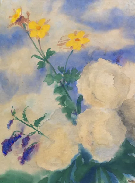 Emil Nolde — Rittersporn und Pfingstrosen