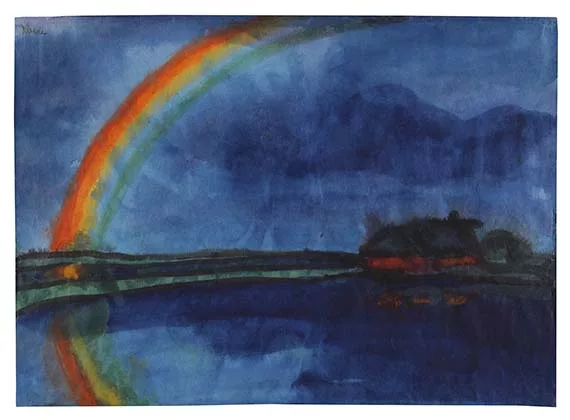 Emil Nolde — Marschlandschaft mit Regenbogen