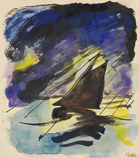 Emil Nolde — Segelboot im Wind