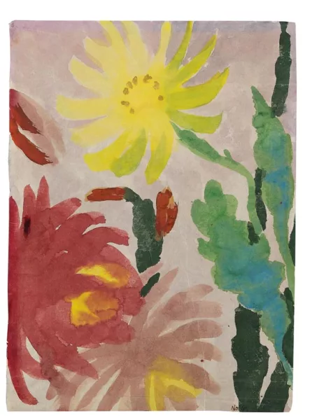 Emil Nolde — Blühende Kakteen (rot und gelb)