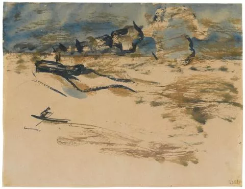 Emil Nolde — Dampfer auf einem Fluss