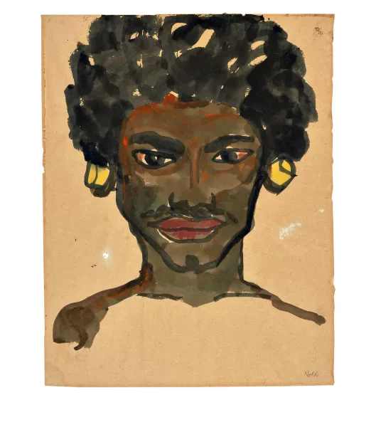 Emil Nolde — Porträt eines Südseeinsulaners en face
