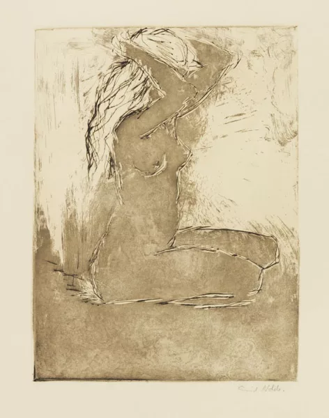 Emil Nolde — Kniendes Mädchen