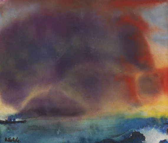 Emil Nolde — Abendwolken am Meer