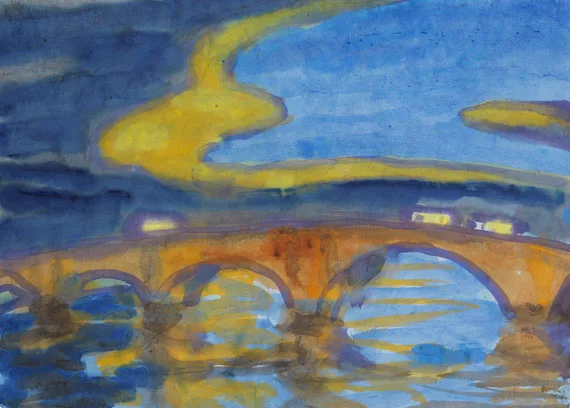 Emil Nolde — Brücke über die Elbe (Augustusbrücke in Dresden)