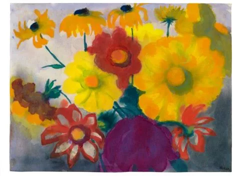 Emil Nolde — Dahlien und Sonnenhut