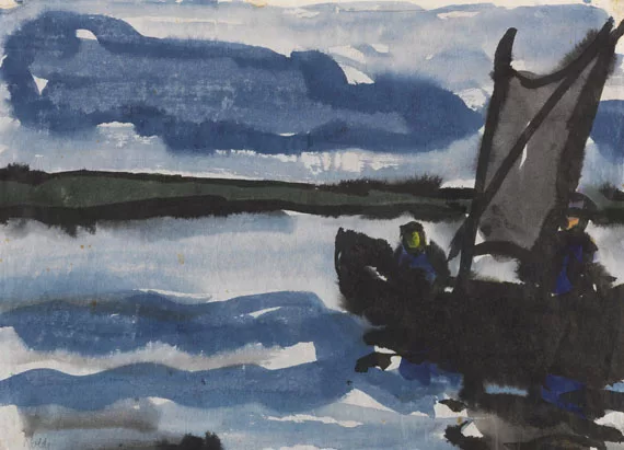 Emil Nolde — Fischerboot auf dem Ruttebüller See